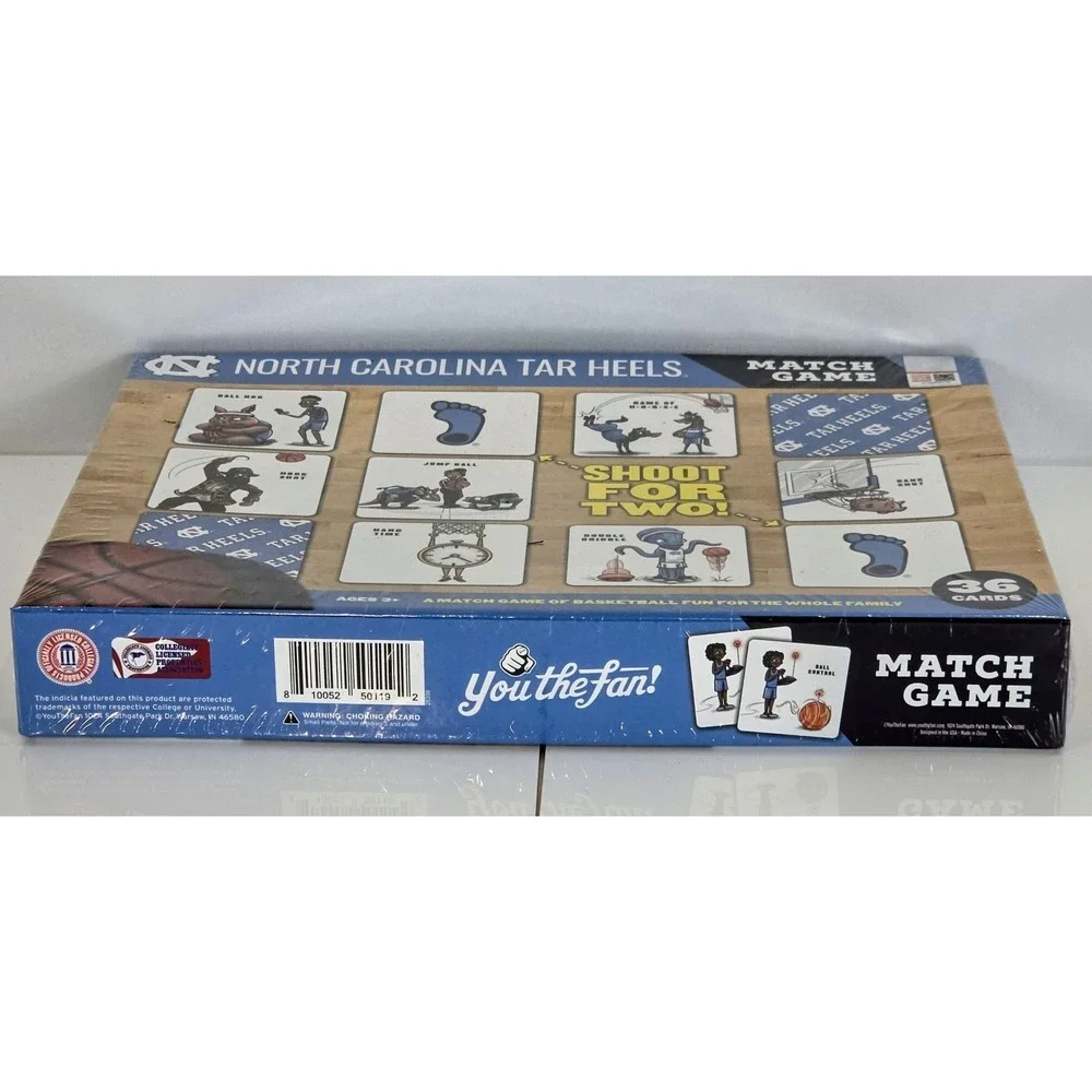 North Carolina Tar Heels College Basketball Match Game Ages 3+ New Sealed